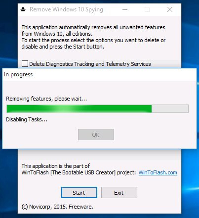 Novicorp Remove Windows 10 Spying Features torrent