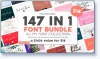 Creative Market - 147 IN 1 Font Bundle