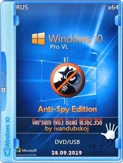 Windows 10 Pro VL 1903 Anti-Spy Edition